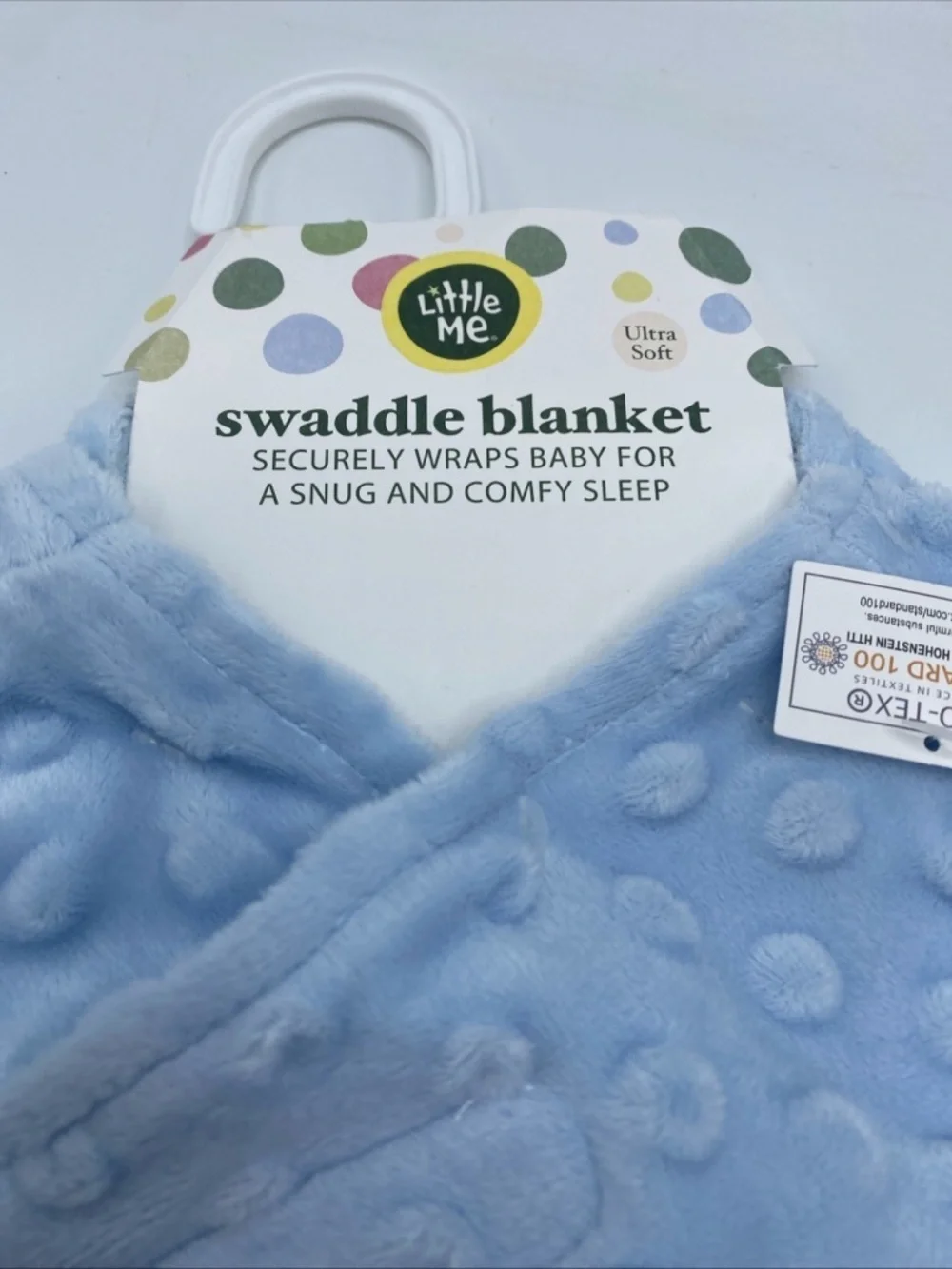 Little Me Snuggle Blanket /Wrap Thank Heaven for Little Boys Blue Comfy Sleep